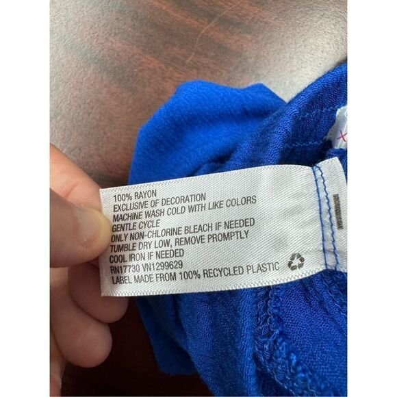 Xhilaration Blue Floral Flowy Pull On Shorts Size Small - Picture 4 of 4